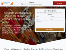 Tablet Screenshot of plumbingcareservices.co.uk